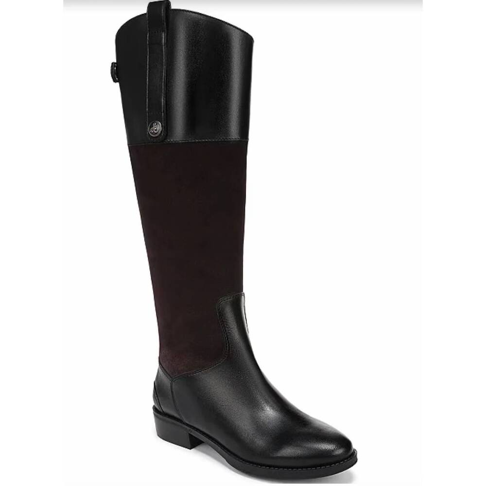 NEW SAM EDELMAN women's penny suede leather boots in chocolate brown black